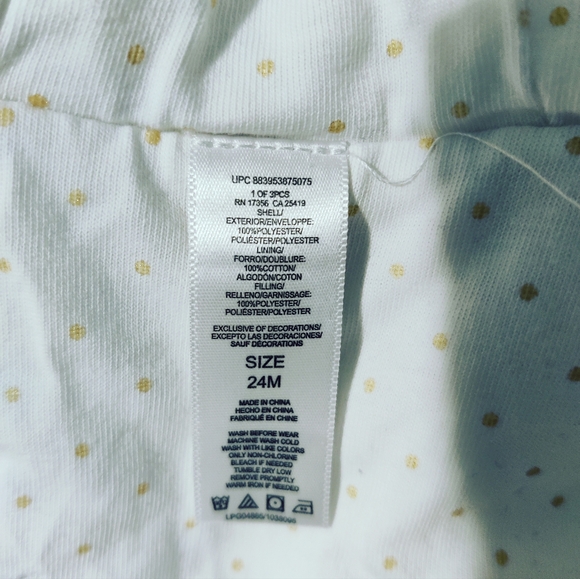 Toddler 24mo White with gold polkadot Peplum Vest with Hood - Picture 3 of 3